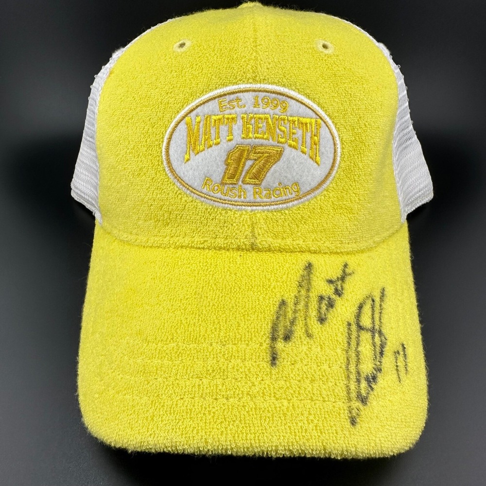 Matt Kenseth 17 Signed Roush Racing NASCAR Trucker Hat Team Caliber Cap